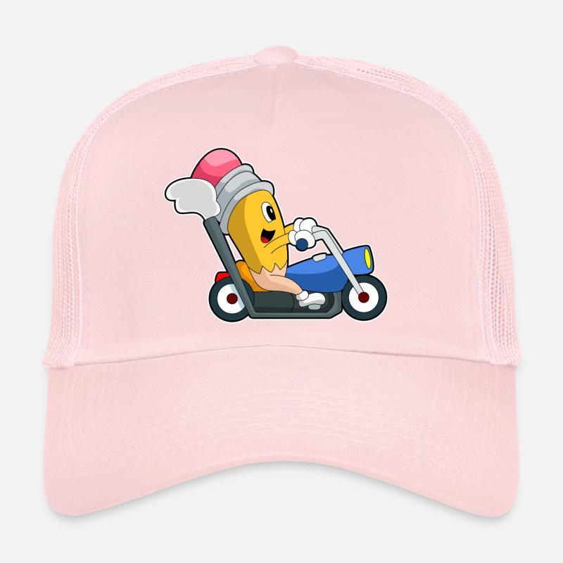 Pencil Motorcycle Trucker Cap