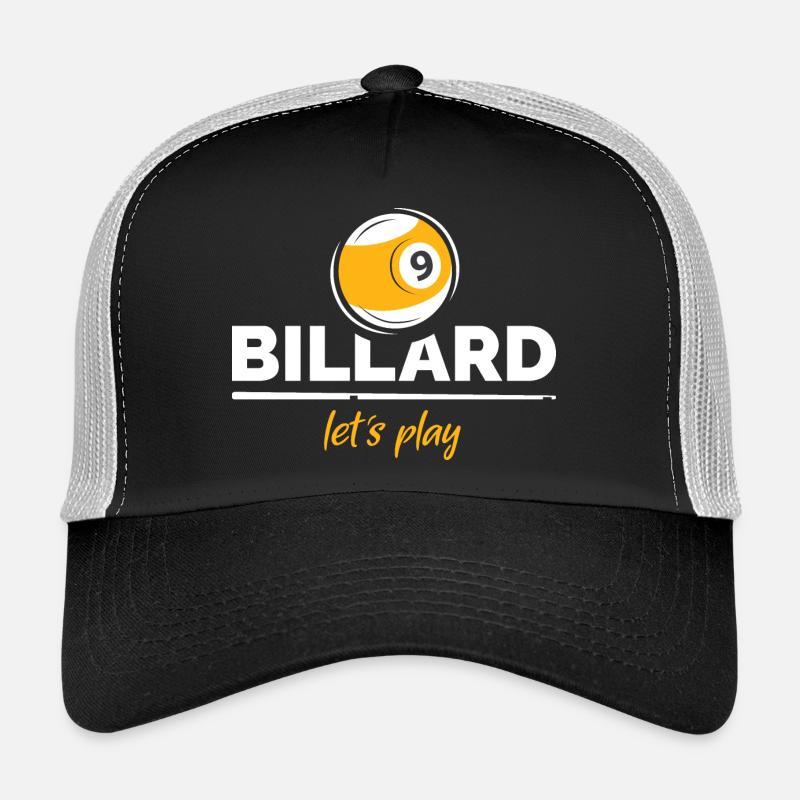 billard pool 9 que ball Logo Verein Team Cup Trucker Cap