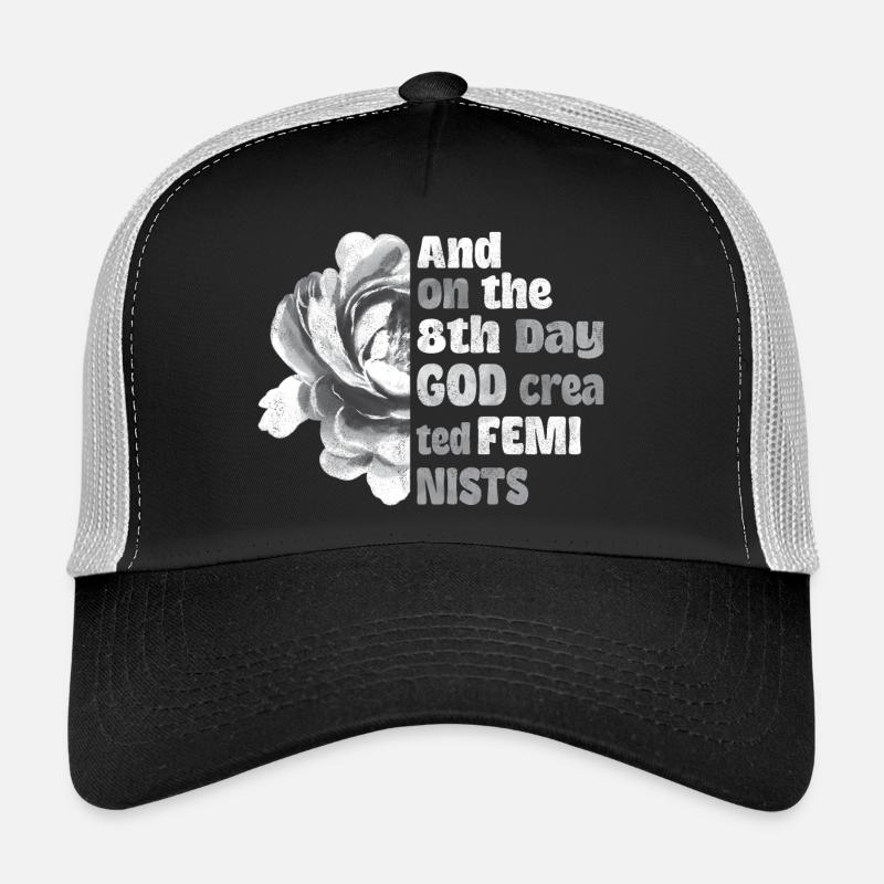 And on the 8th day God created Feminists - Trucker Cap - Schwarz/Steingrau