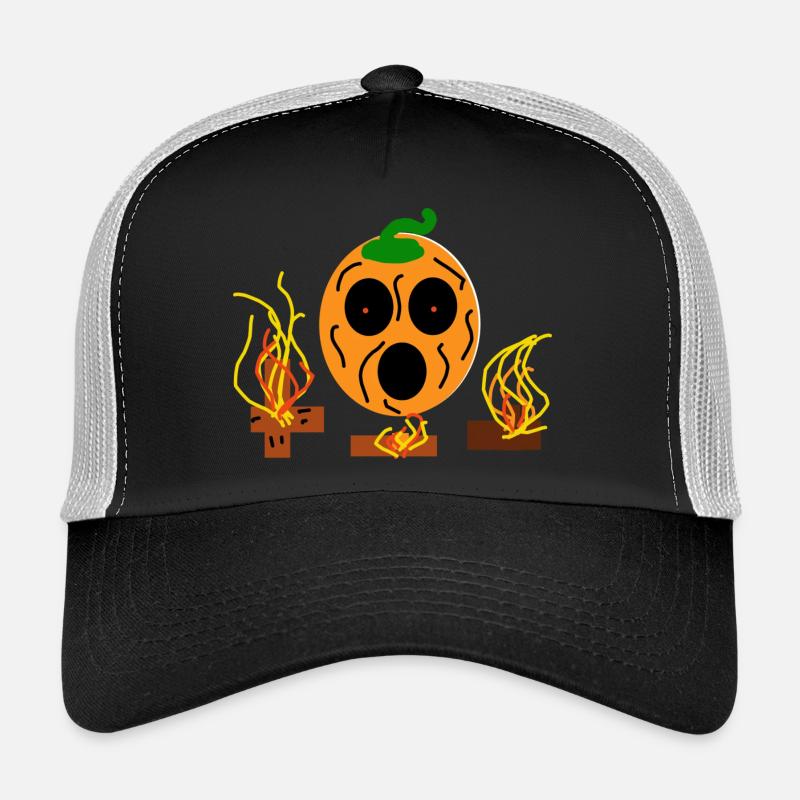 Kürbis - Trucker Cap - Schwarz/Steingrau