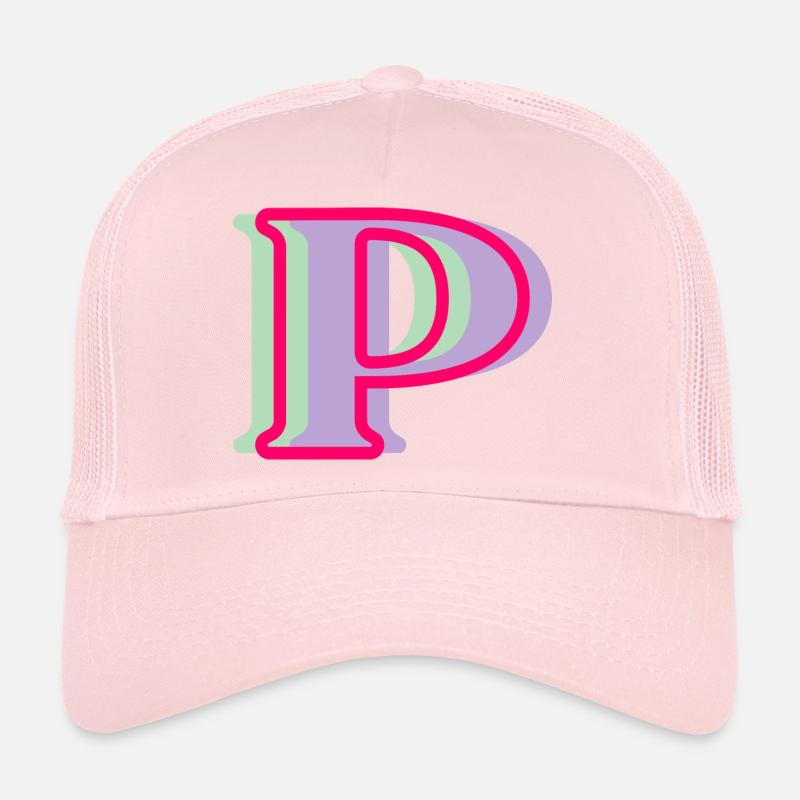 Multicolored letter p Trucker Cap