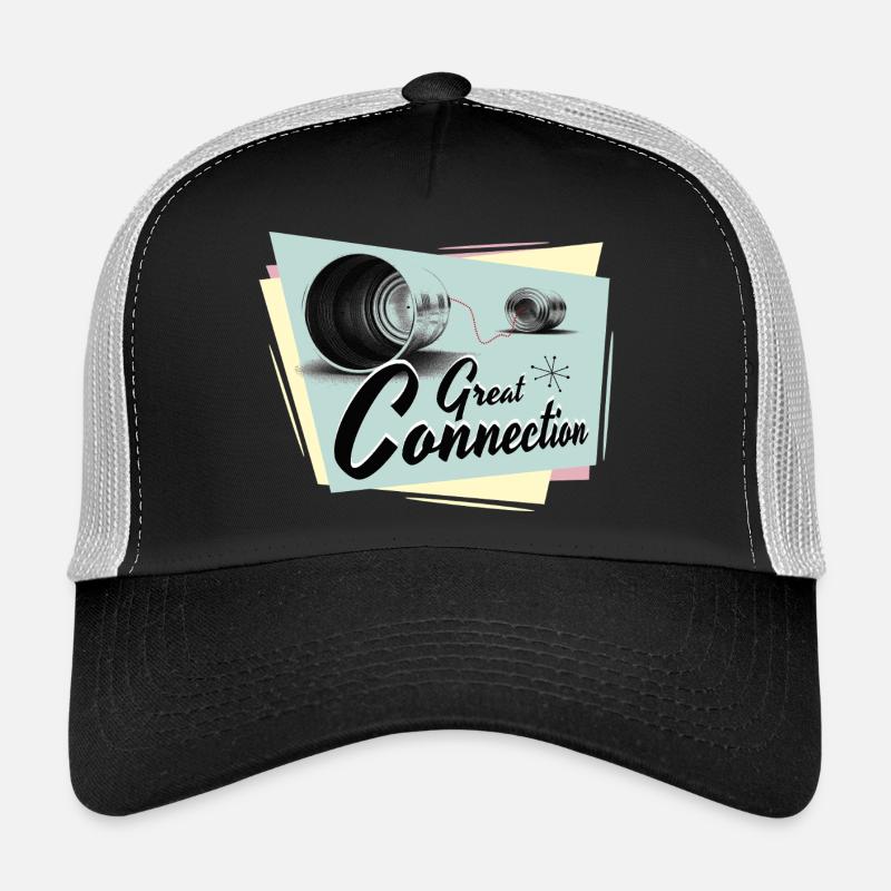 Fifties Great connection Telefon - Trucker Cap - Schwarz/Steingrau