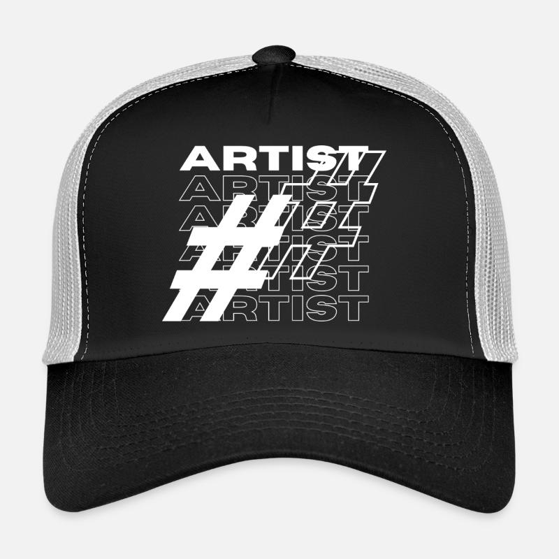 Künstler Hashtag Typografie Trucker Cap