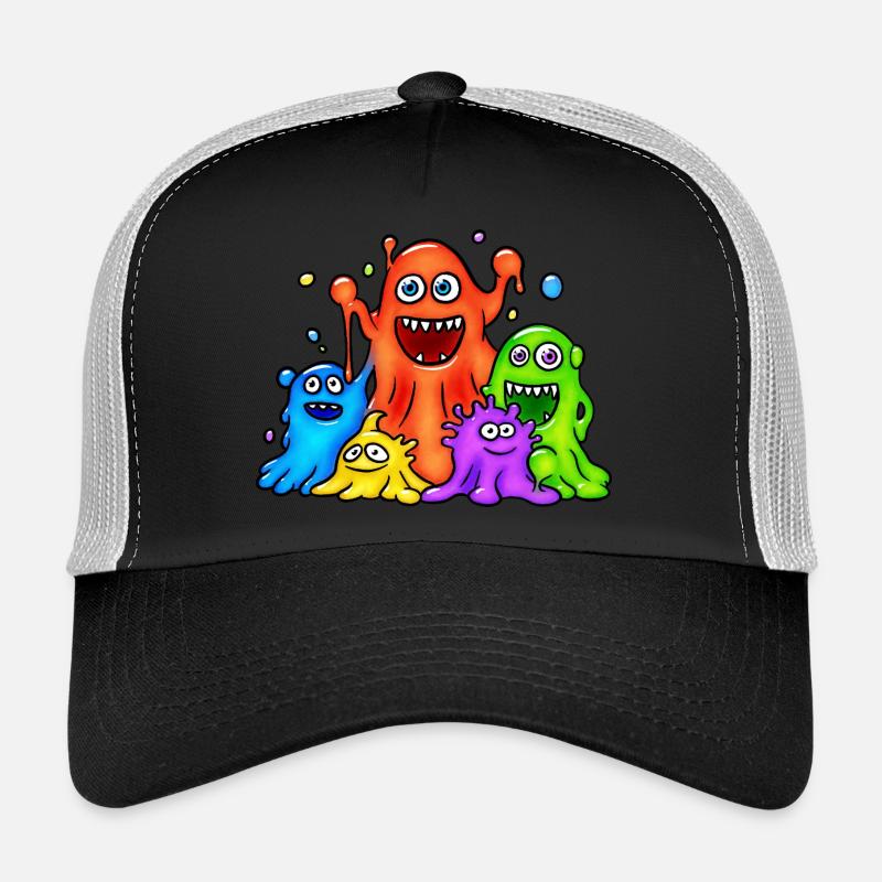 Bunte Schleimmonster Trucker Cap