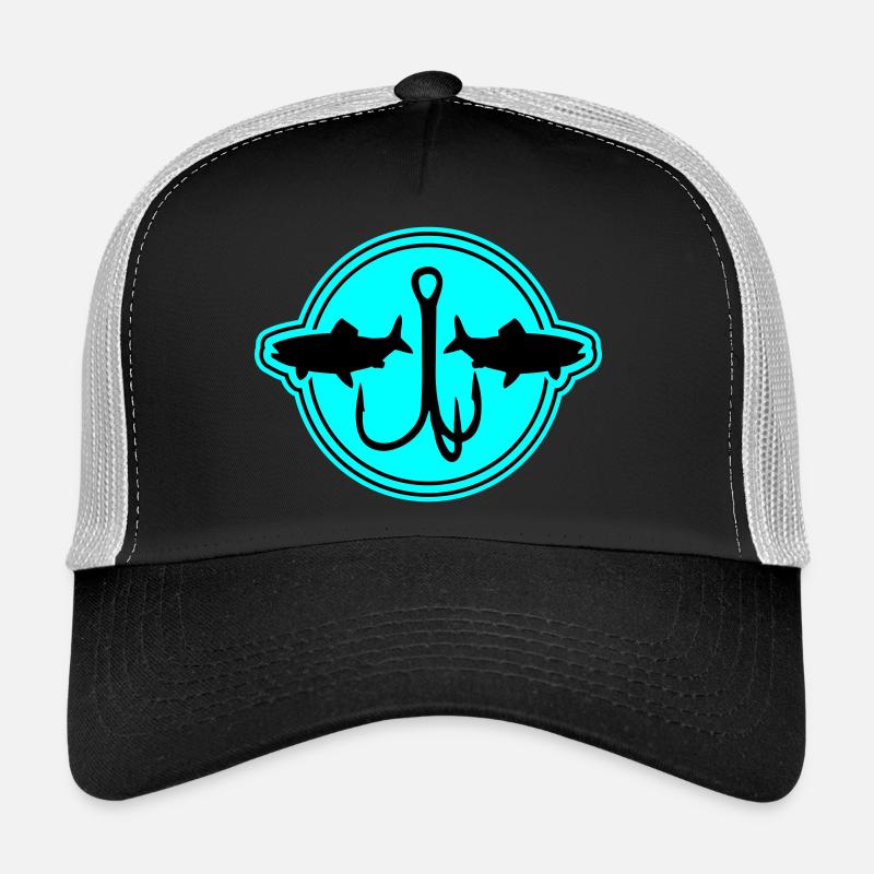 Fishing Symbol Fish Hook Trucker Cap