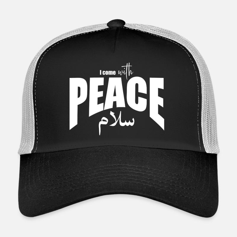Ich komme mit Peace Typography Design Trucker Cap