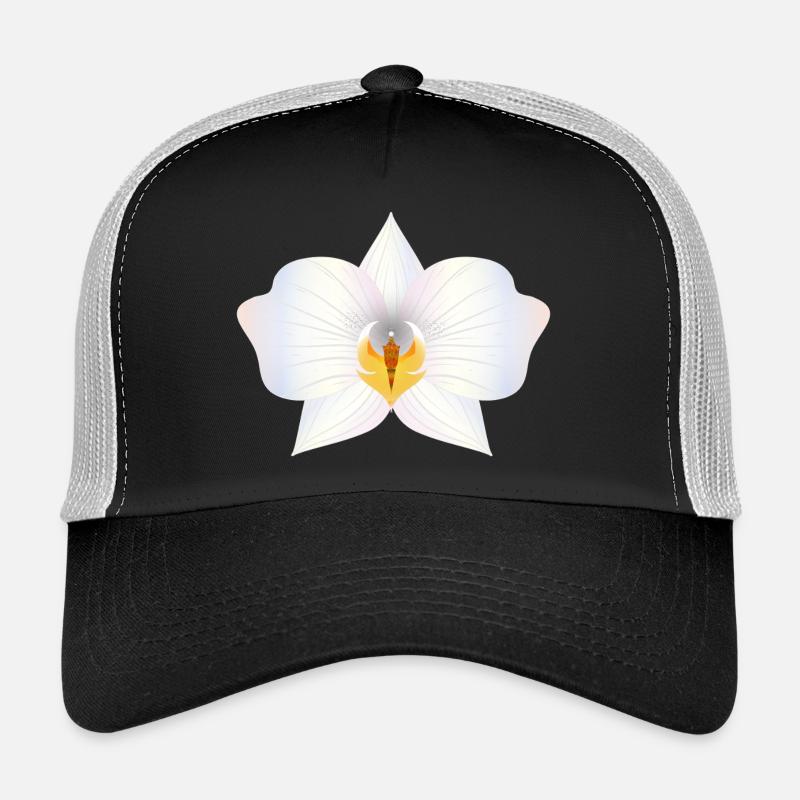 Fleur d’orchidée délicate aux couleurs pastel Casquette trucker 