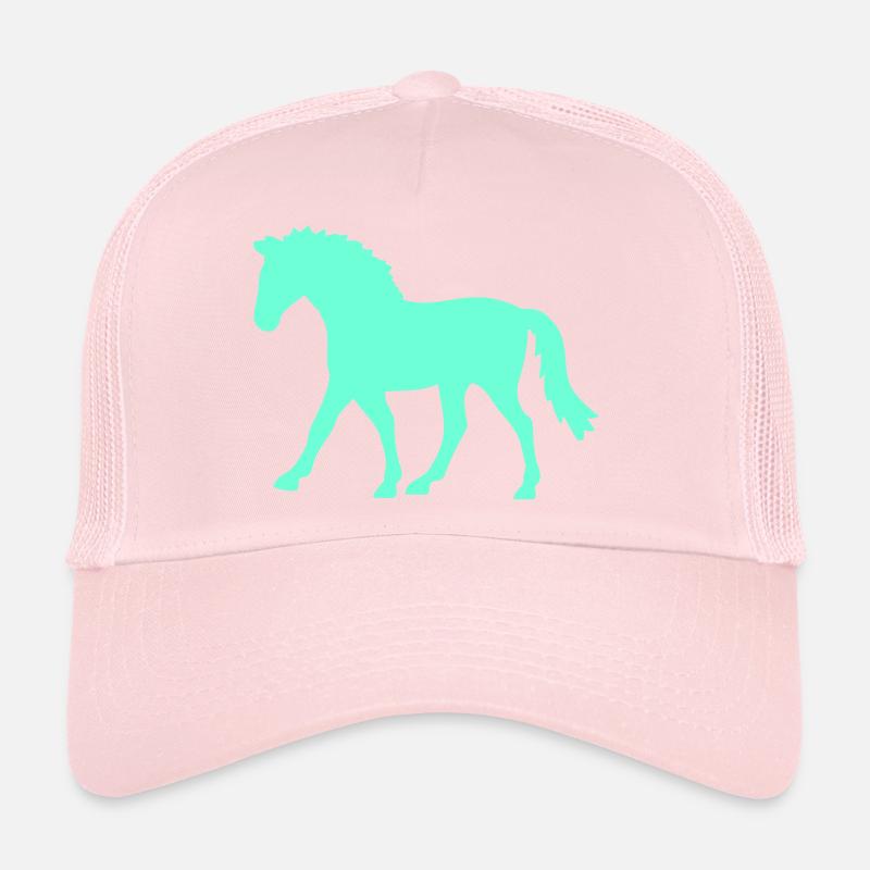 Silhouette de cheval contour course à pied cavalier équitation Casquette trucker 