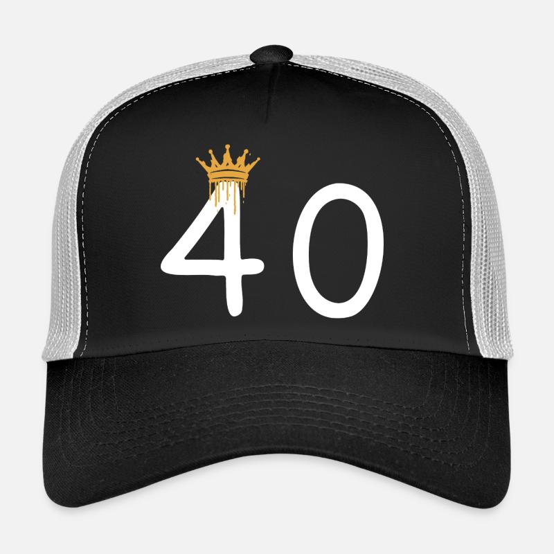 Geburtstagsdesign mit Krone und Zahl 40 Trucker Cap
