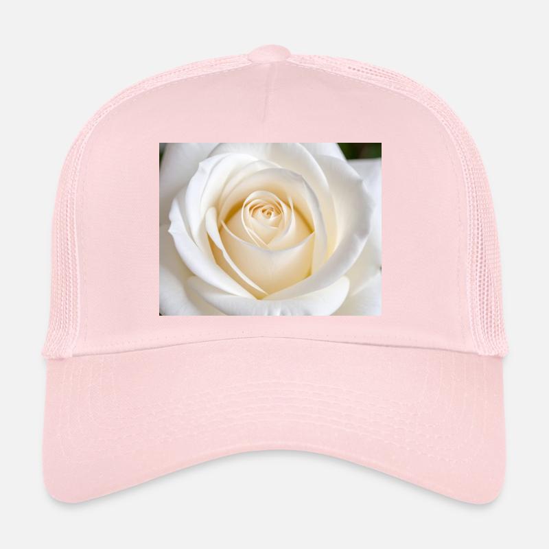 Rose Blanche Épurée pour Impression Casquette trucker 