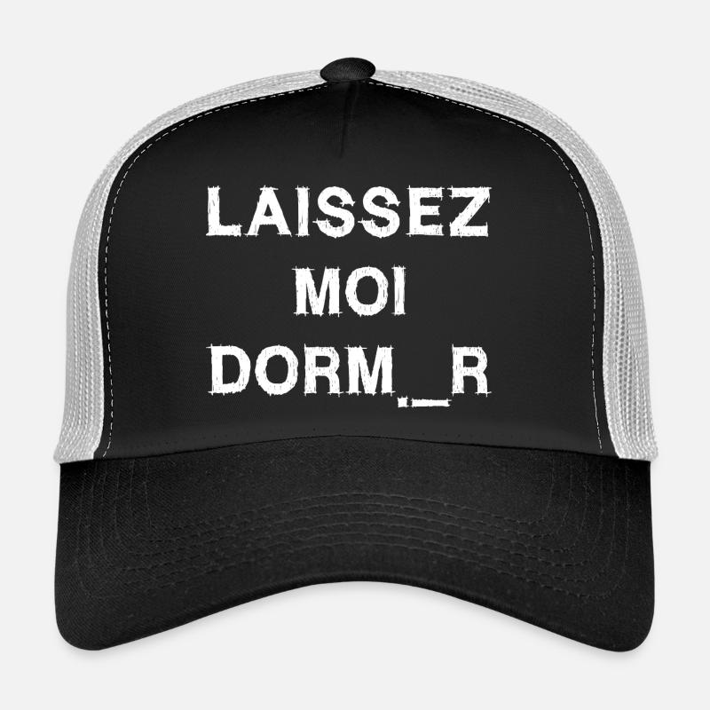 LASS MICH SCHLAFEN! (Schlaf, Nacht, Nickerchen) weiß Trucker Cap