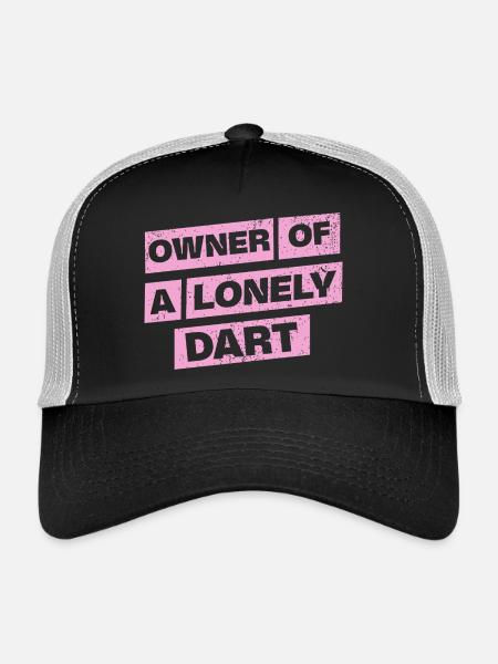 Fléchettes Chemise Sweat à capuche Propriétaire d’une fléchette solitaire - Casquette trucker  - noir/gris pierre - Devant