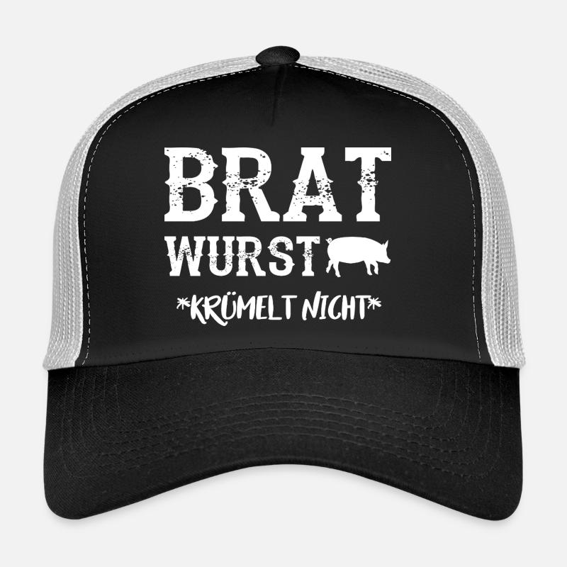 BRATWURST NE S’EFFRITE PAS Drôle de grillades BBQ Dicton Casquette trucker 