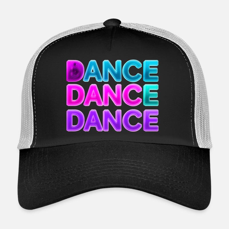 DANCE DANCE DANCE – Neon 80s with speakers - Trucker Cap - black/stone grey