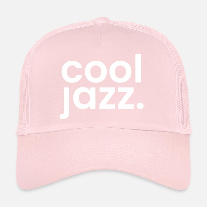 Cool Jazz Monochrome Typography Trucker Cap