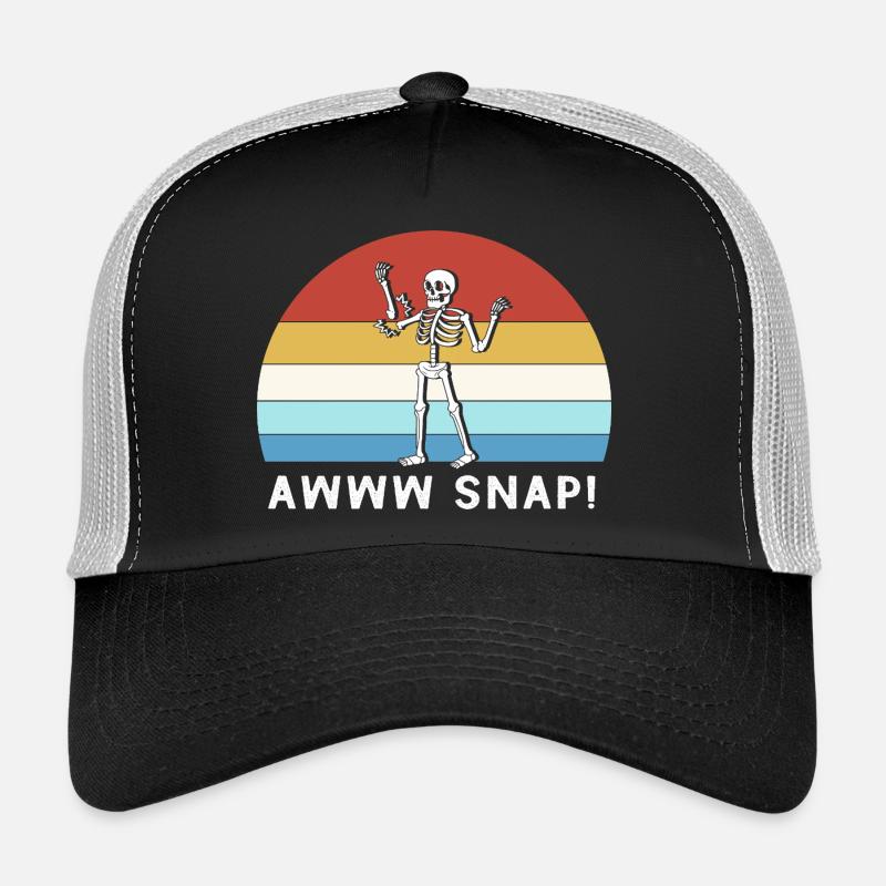 Knochenbruch Halloween Skelett Knochen Armbruch Trucker Cap
