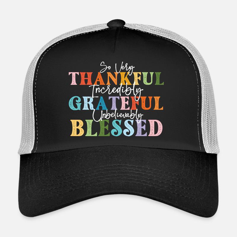 So Very Thankful Grateful Fall Trucker Cap