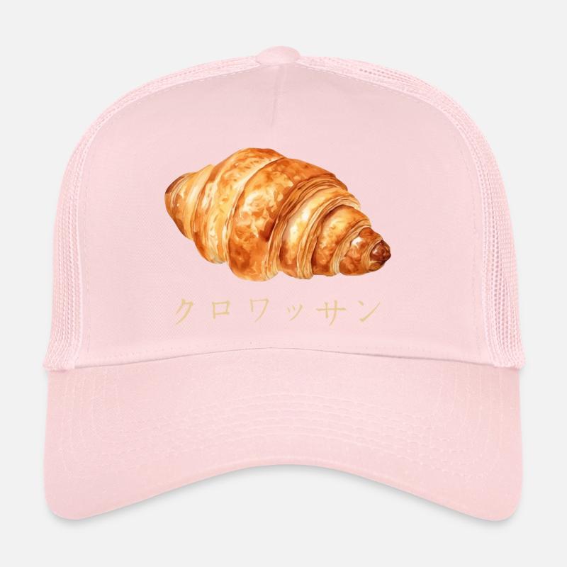 Conception de texte japonais croissant mignon Casquette trucker 