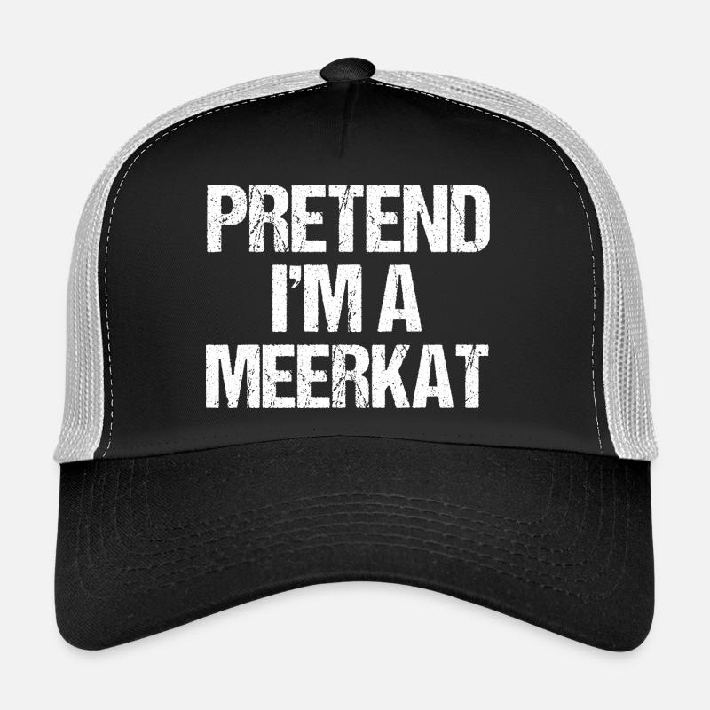 Tu so, als wäre ich ein Erdmännchen Kostüm Lustig Halloween - Trucker Cap - Schwarz/Steingrau