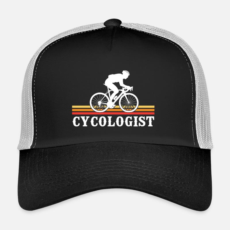 Cyclisme cycologue - Casquette trucker  - noir/gris pierre