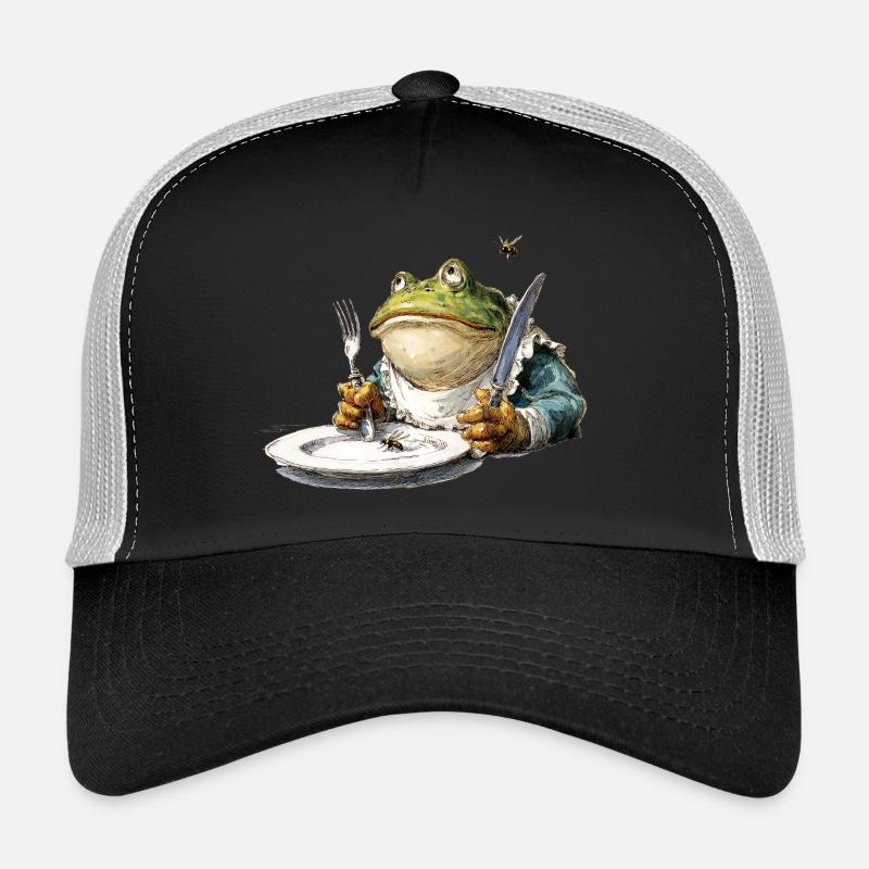Frog at the table with cutlery Trucker Cap
