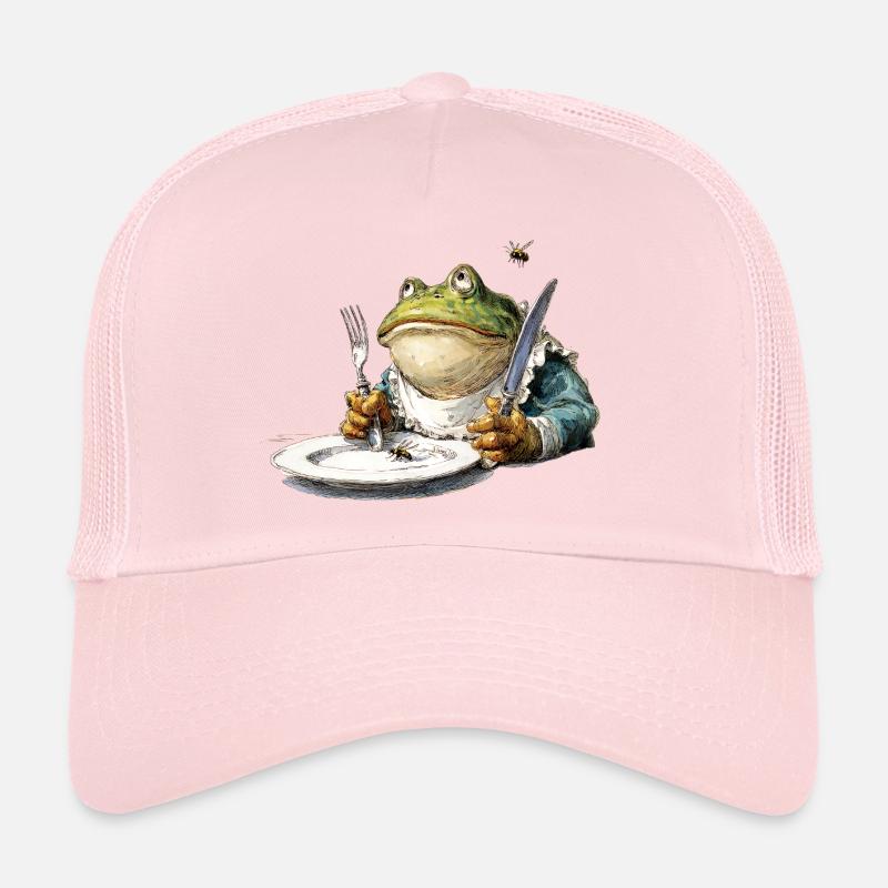Frosch am Tisch mit Besteck Trucker Cap