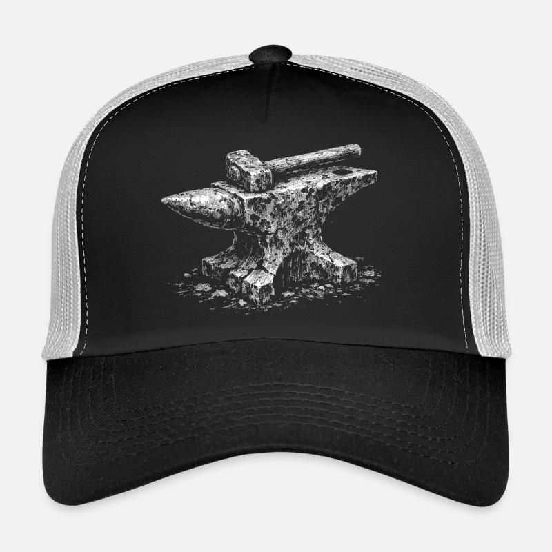Motif d’enclume en acier forgé Casquette trucker 