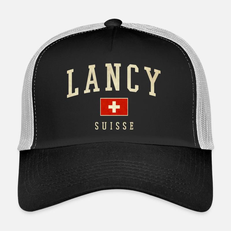 Lancy Suisse – style urbain avec un drapeau Casquette trucker 