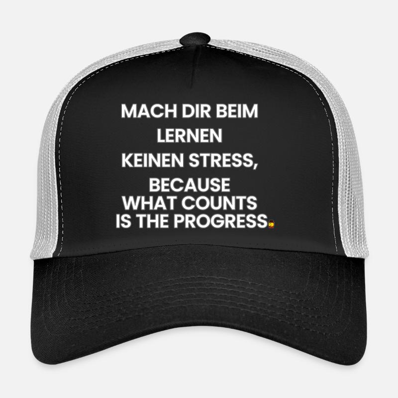Deutsch-Englisch-Reim 1 (Ver. A) - Trucker Cap - Schwarz/Steingrau