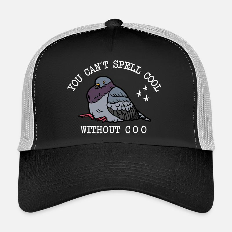 Colombe ne peut pas épeler cool - Casquette trucker  - noir/gris pierre