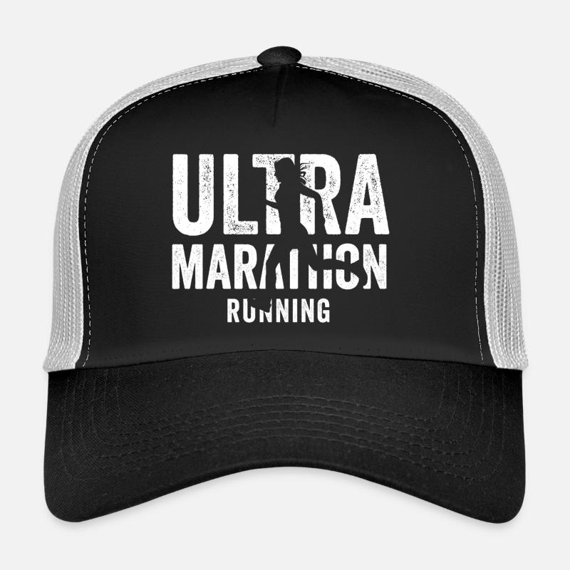 Ultra-Marathon-Lauf - Trucker Cap - Schwarz/Steingrau