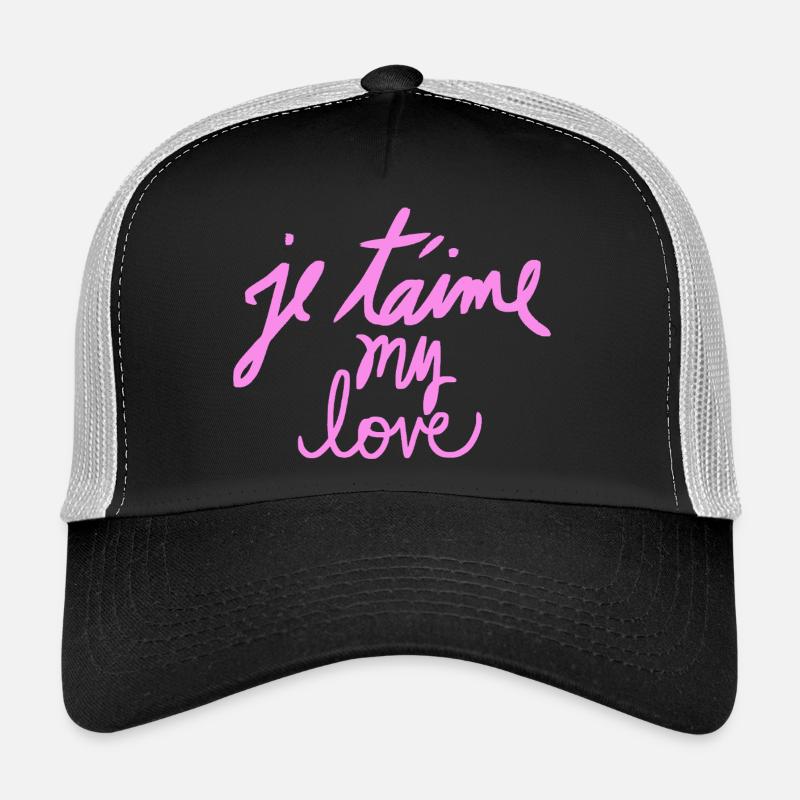 Mon amour - Casquette trucker  - noir/gris pierre