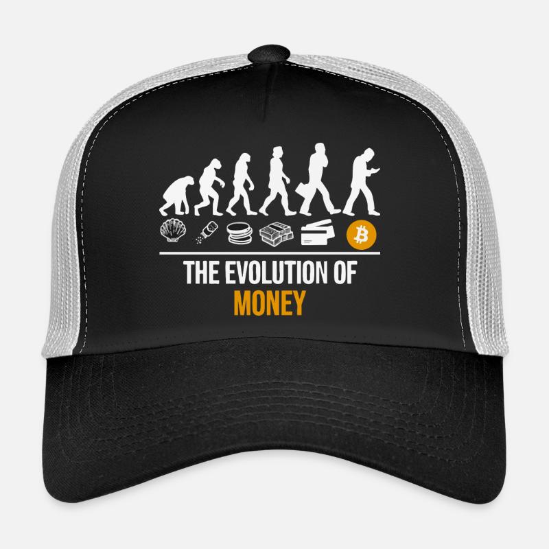 T-shirts Bitcoin - T-shirt Crypto - Évolution de l’argent Casquette trucker 