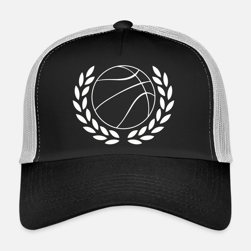 Emblème de la couronne de laurier de basket dans la couronne de laurier Casquette trucker 