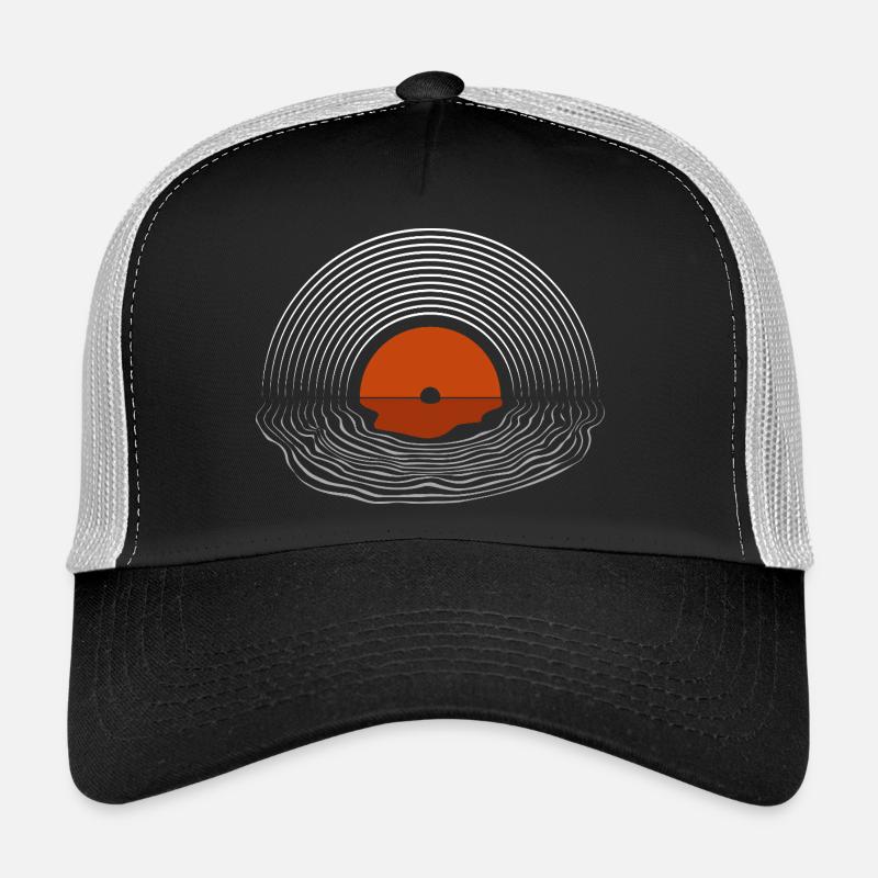 Design abstrait d’art au coucher de soleil Casquette trucker 