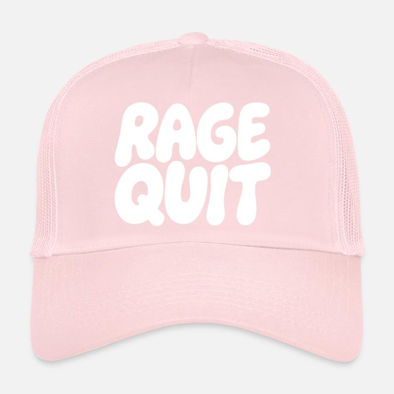 Rage Quit Bubble Schrift Trucker Cap