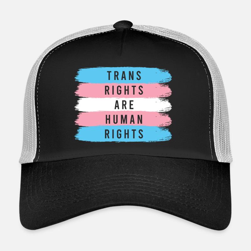 LGBTQ Pride Month - Trans Rights Are Human Rights Trucker Cap