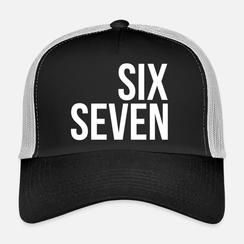 67 texte « six sept » - Casquette trucker - noir/gris pierre
