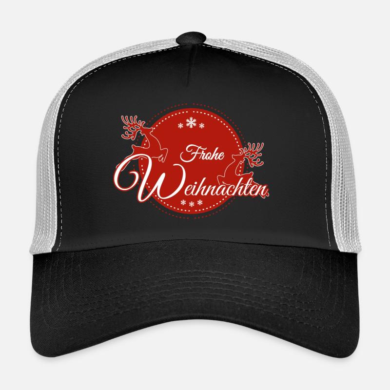 Frohe Weihnachten - Trucker Cap - Schwarz/Steingrau