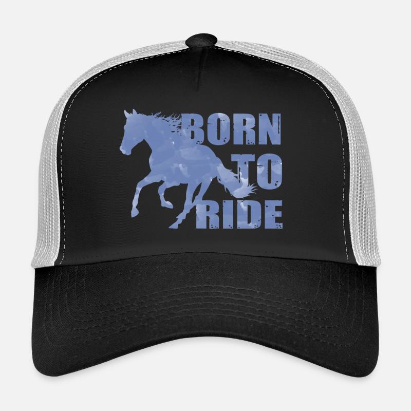 Né To Ride Né aux chevaux à cheval Casquette trucker