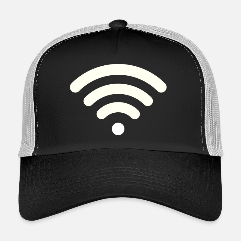 Wifi blanc Casquette trucker 