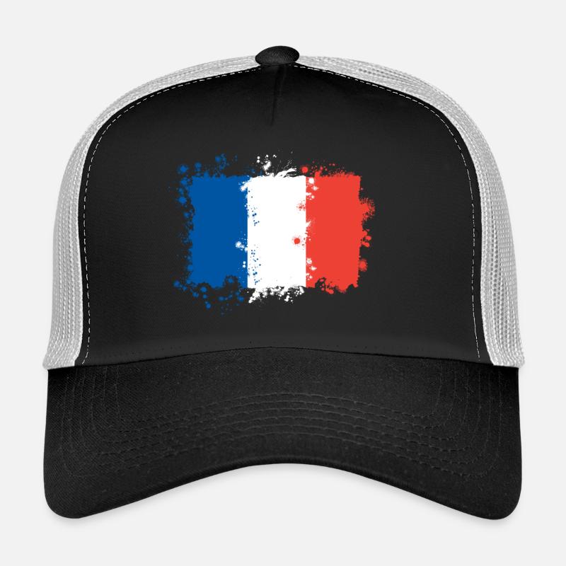 France flag - Trucker Cap - black/stone grey