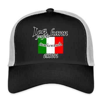 Perfekt Italienisch Geschenk - Trucker Cap - Schwarz/Steingrau - Vorne