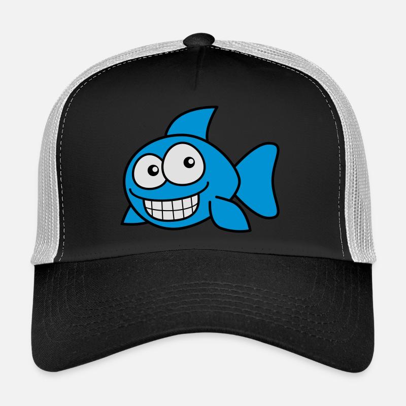 grin_fish_3c Trucker Cap