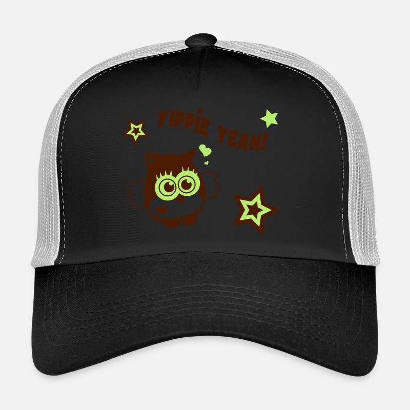 Owl - Yippie Yeah! - Casquette trucker  - noir/gris pierre