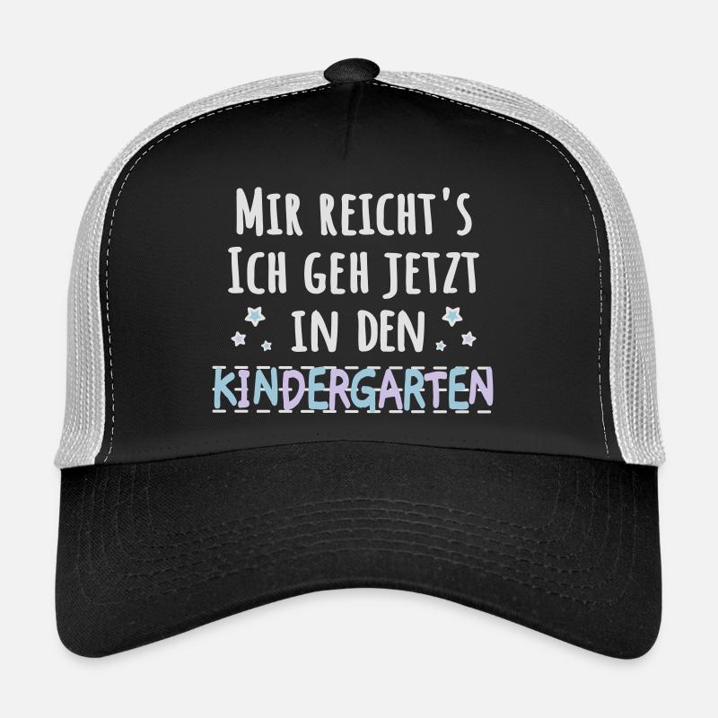 Kindergartenkind - mir reichts Kindergarten - Trucker Cap - Schwarz/Steingrau