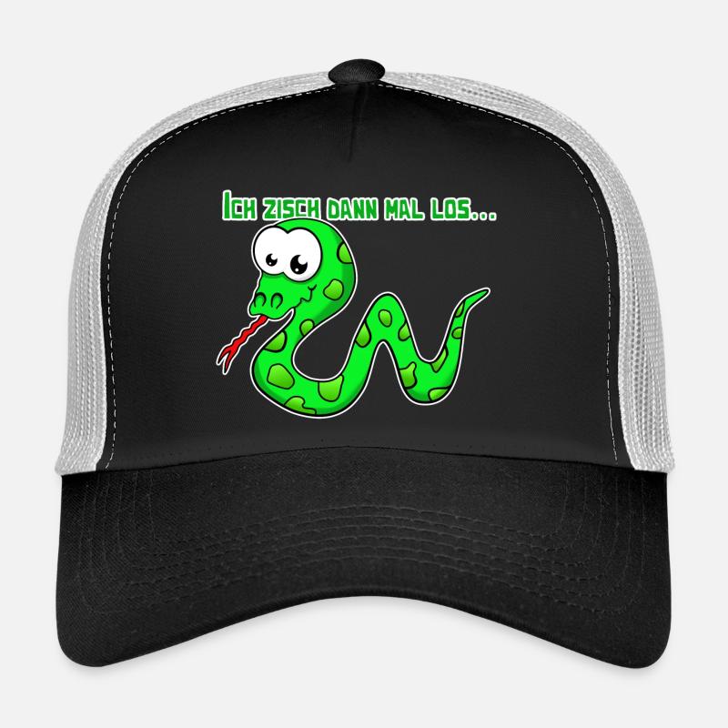 Conception de bande dessinée drôle de serpent pour des enfants Casquette trucker 