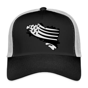 BREIZH - BRETAGNE - Casquette trucker  - noir/gris pierre - Devant