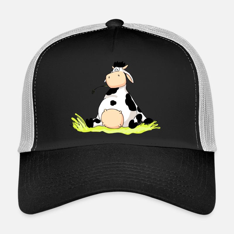 Sitting Cow - Trucker Cap - Schwarz/Steingrau