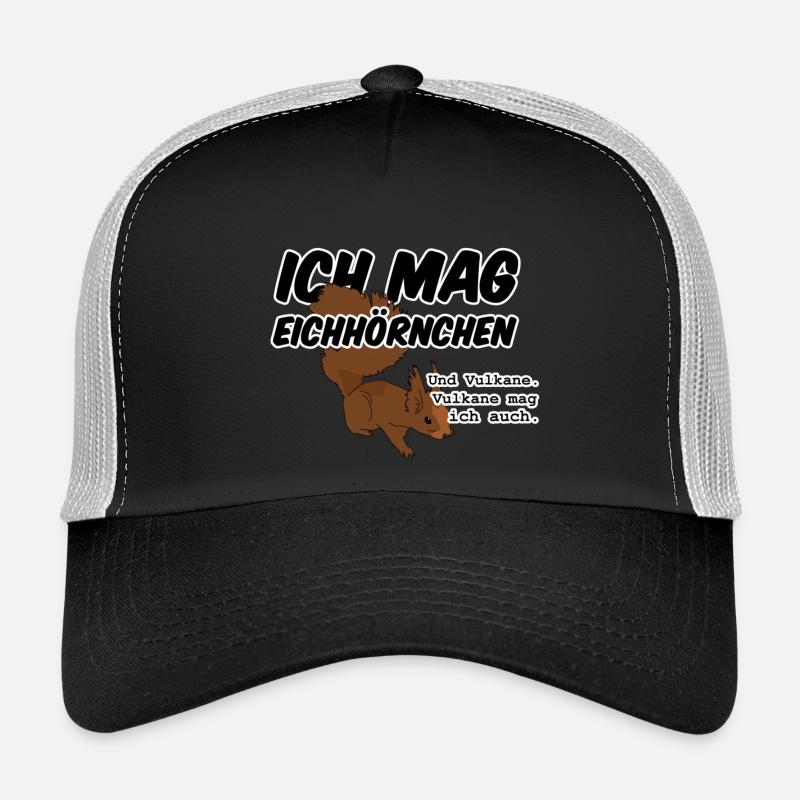 Eichhörnchen Vulkan Quiz Jäger lustig Spruch Trucker Cap